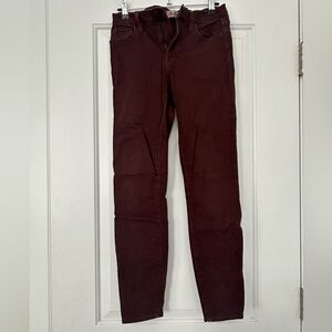 Madewell burgundy Skinny high  riser jeans